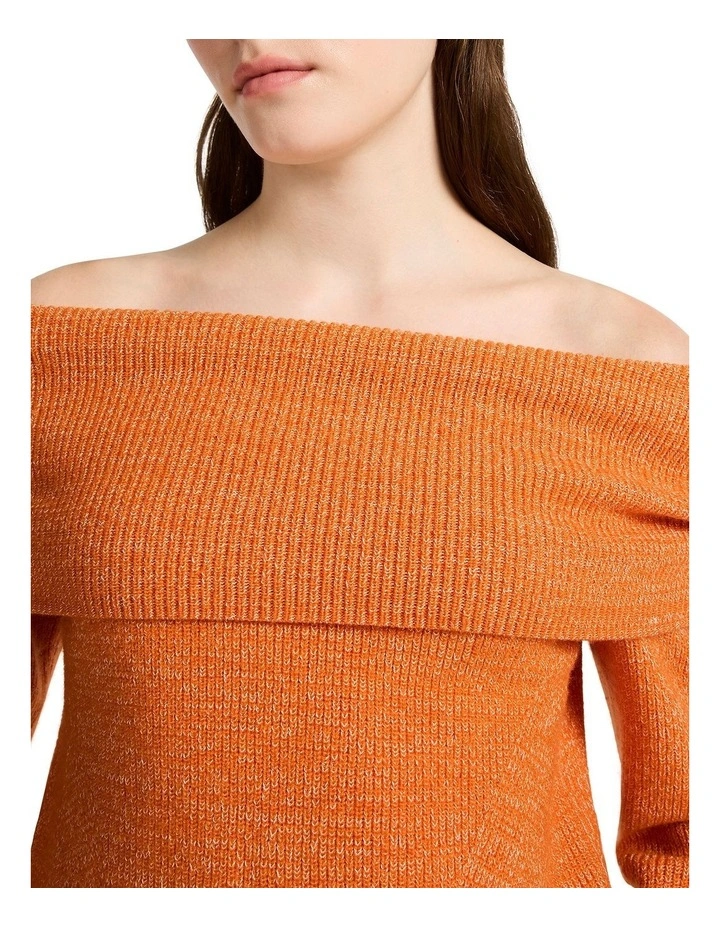 Nikki Off The Shoulder Knit in Volturi image 2