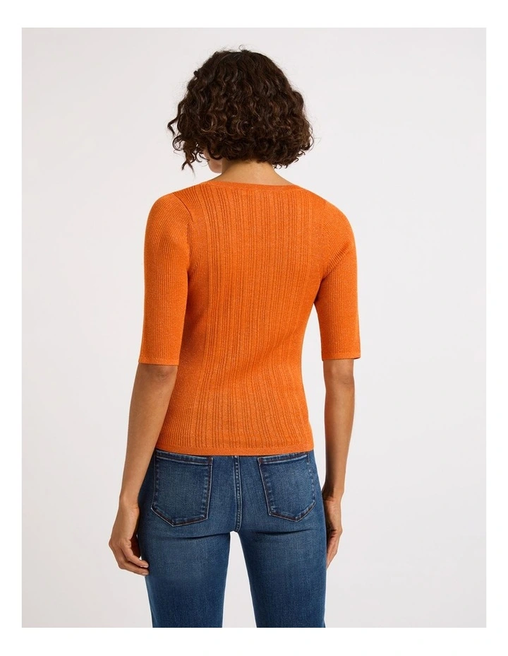 Day Shift Rib Knit Top in Volturi image 3
