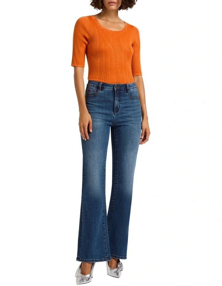 Day Shift Rib Knit Top in Volturi image 3