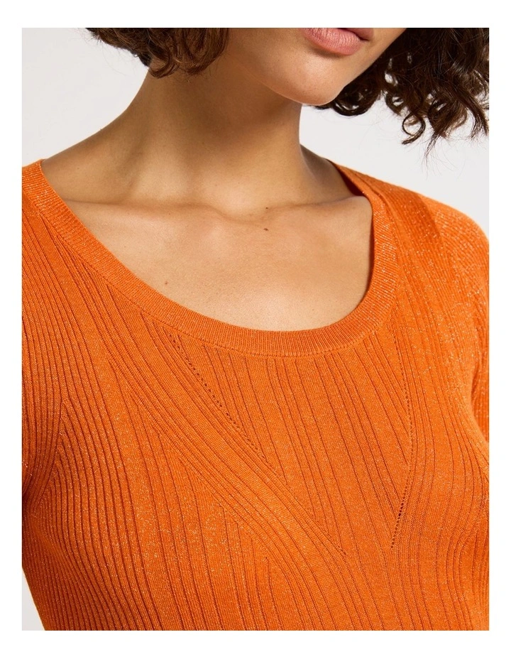 Day Shift Rib Knit Top in Volturi image 4