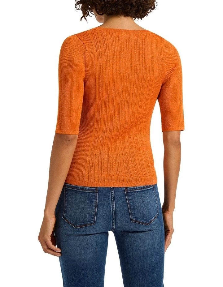 Day Shift Rib Knit Top in Volturi image 4