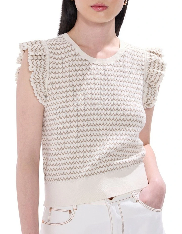 Tuscan Knit Tank in Ivory image 1