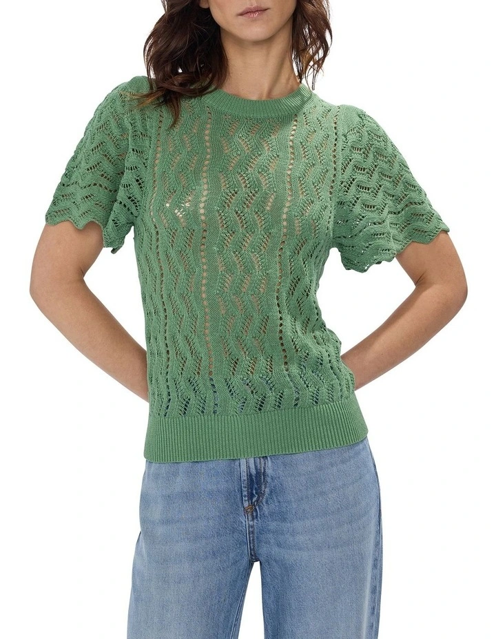 Detective Pointelle Knit in Cactus Green image 1