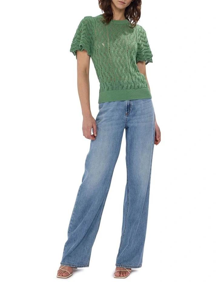Detective Pointelle Knit in Cactus Green image 2