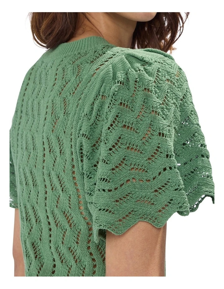 Detective Pointelle Knit in Cactus Green image 3