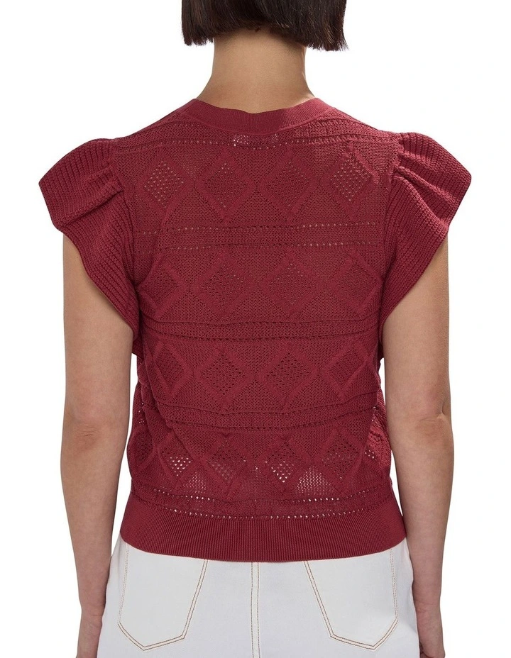 Cindy Pointelle Knit in Dark Mahogany image 4