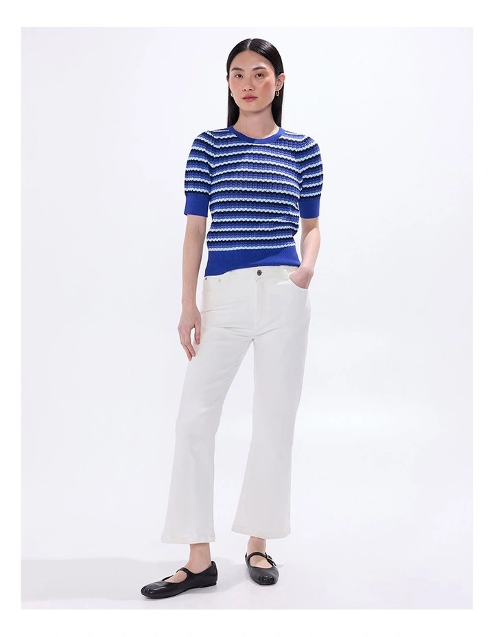 Sharpay Stripe Knit in Blue Stripe image 1