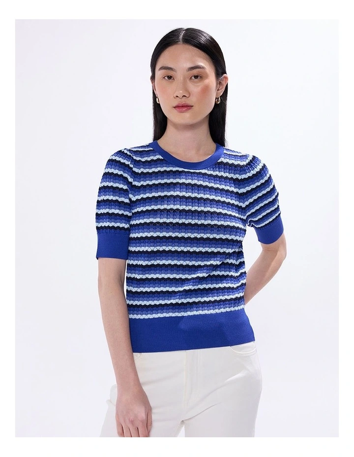 Sharpay Stripe Knit in Blue Stripe image 2