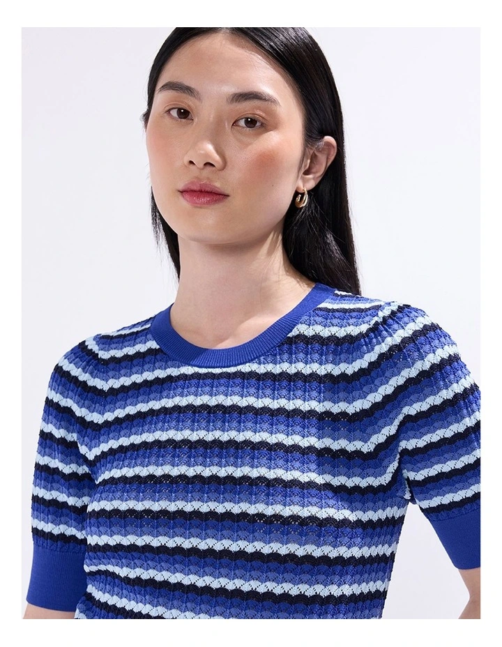 Sharpay Stripe Knit in Blue Stripe image 3
