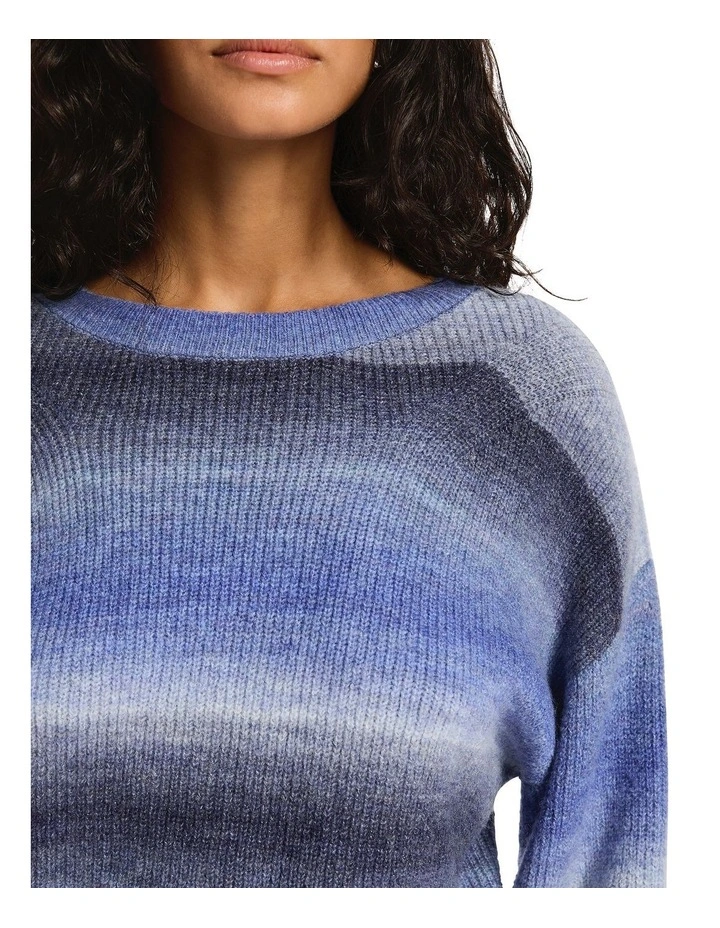 Frozen Heart Ombre Knit in Blue Multi image 3