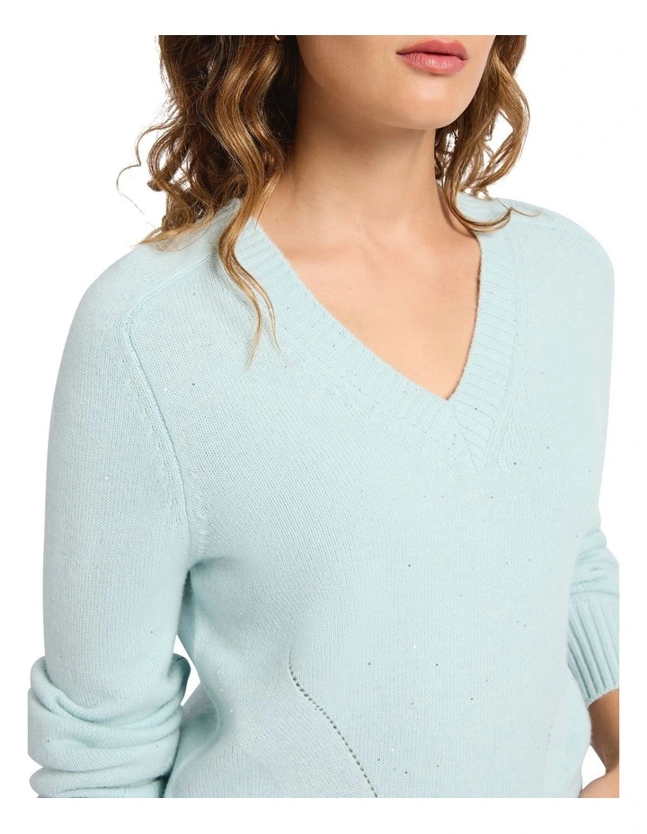 Superstar Sequin Knit in Baby Blue image 4