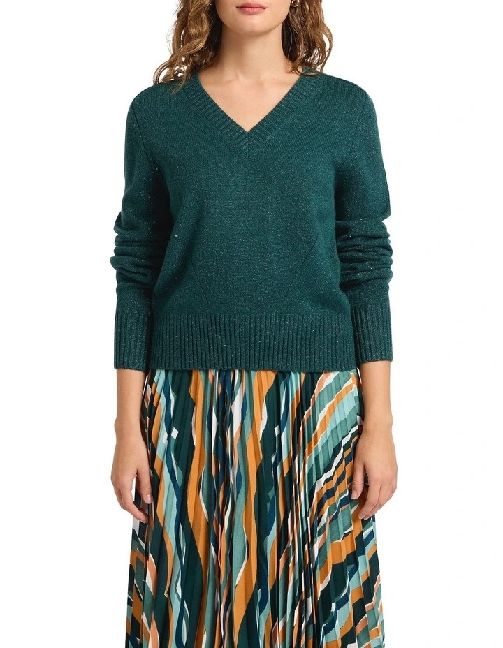 Superstar Sequin Knit in Emerald image 1
