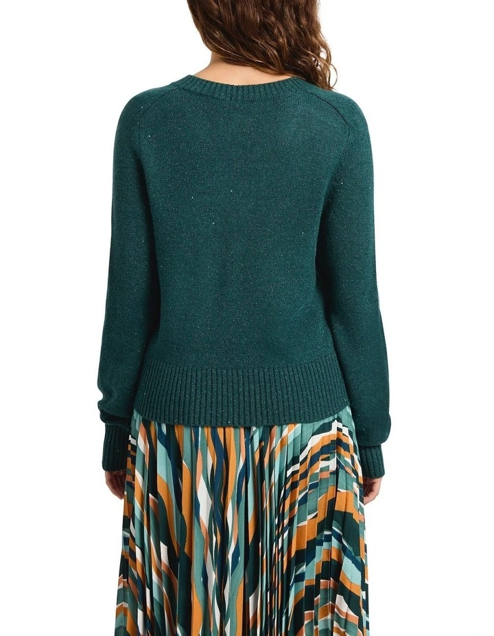 Superstar Sequin Knit in Emerald image 2