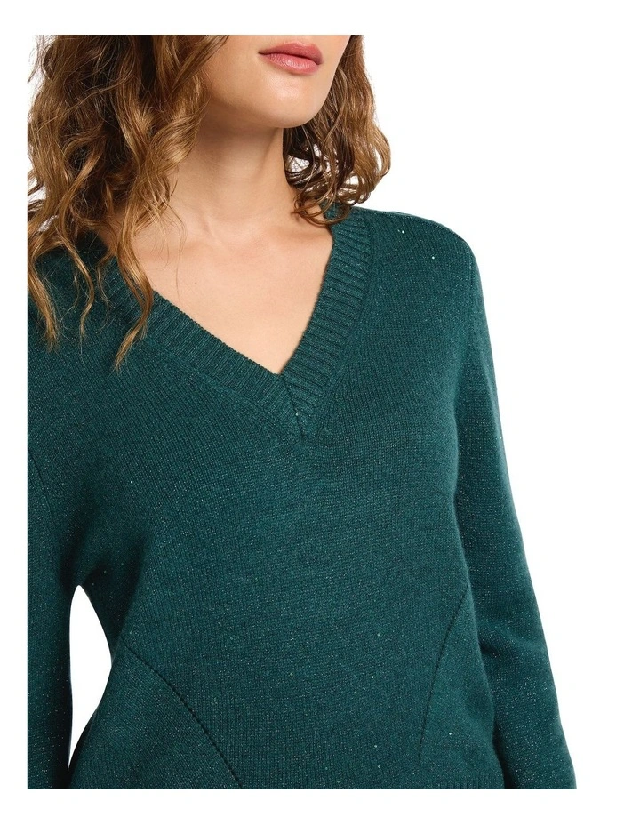 Superstar Sequin Knit in Emerald image 4