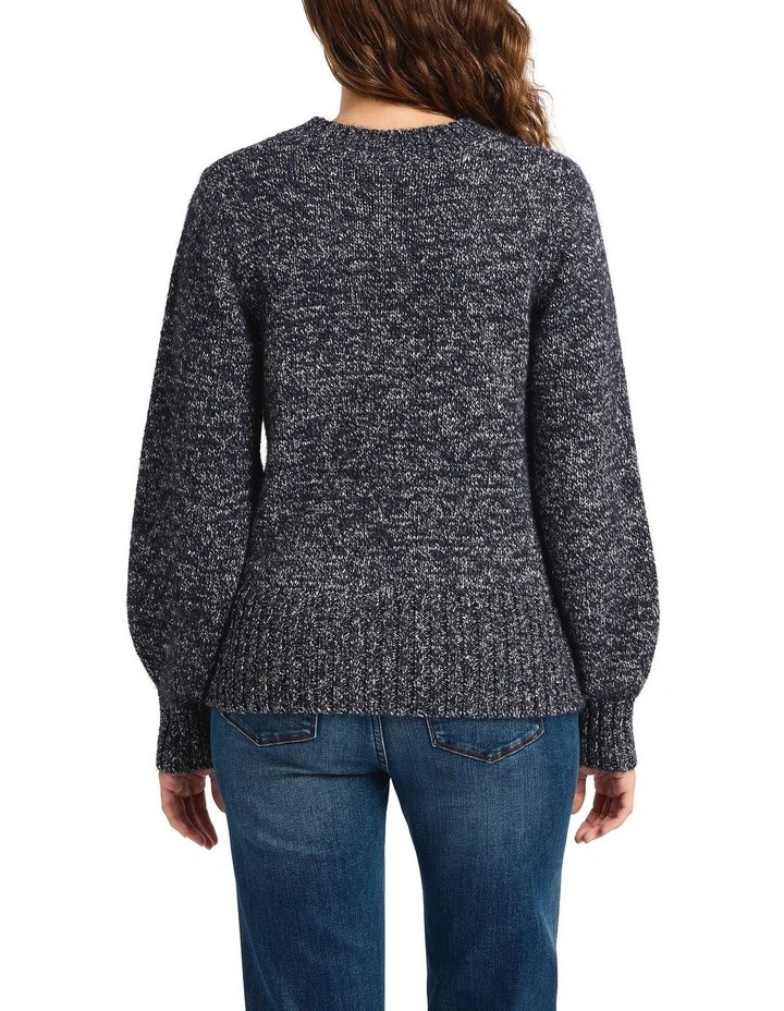 Euphoria Speckle Knit in Navy Multi image 2