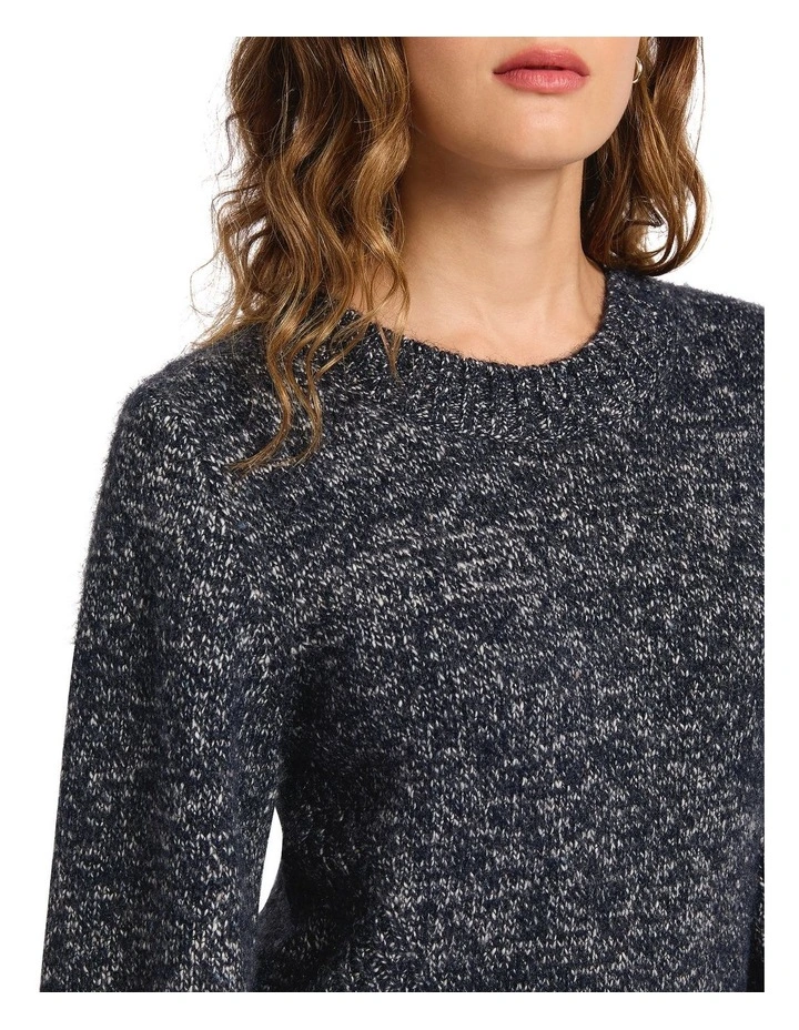 Euphoria Speckle Knit in Navy Multi image 4