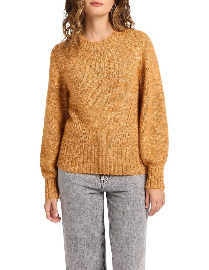 Euphoria Speckle Knit in Rust Multi image 3