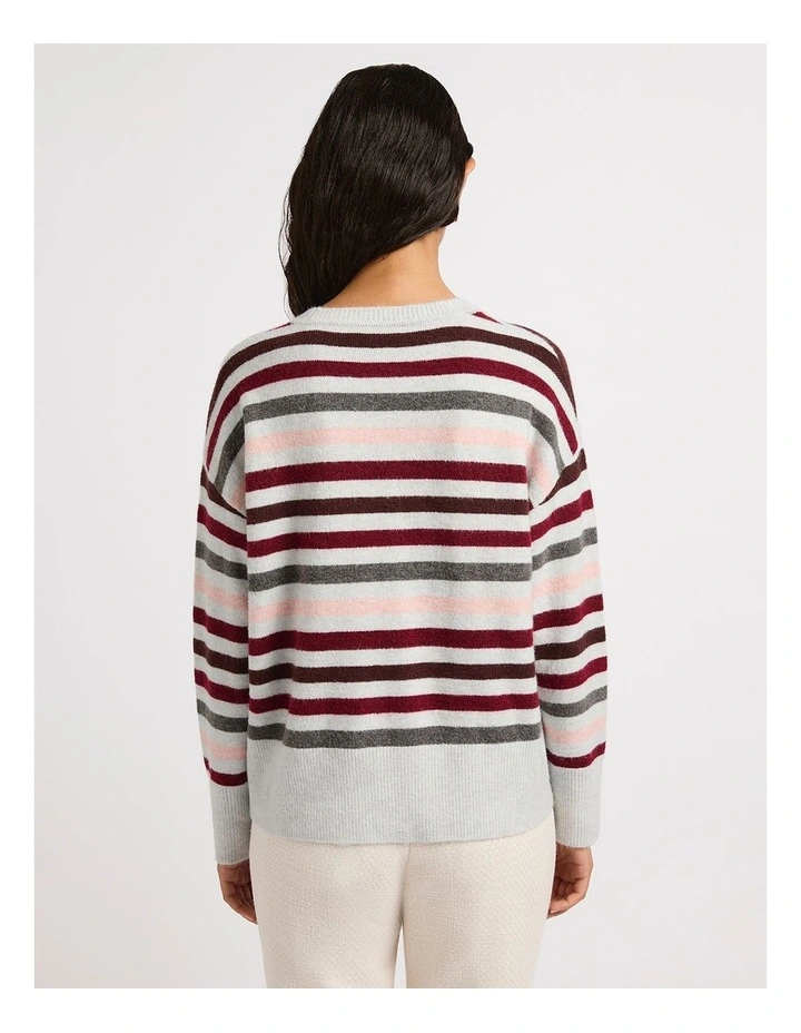 Snowfall Stripe Knit in Pink Stripe image 3