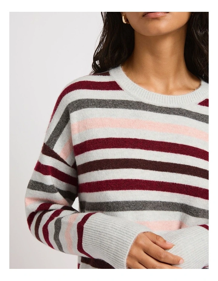 Snowfall Stripe Knit in Pink Stripe image 4
