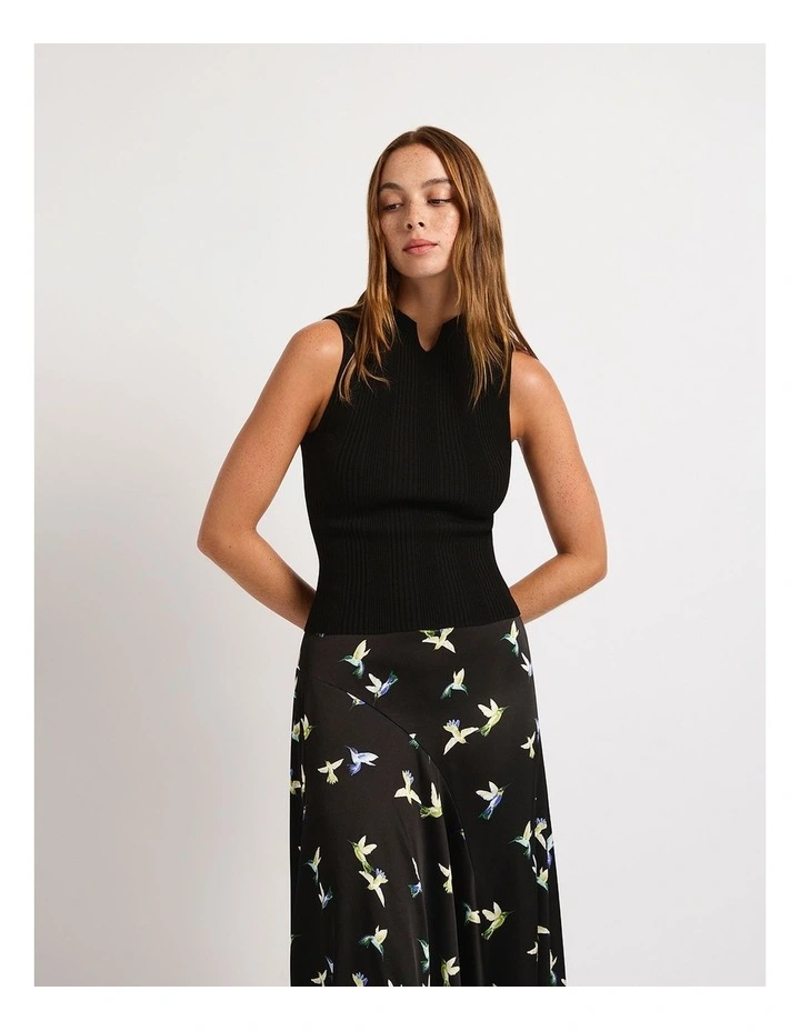 Gwen Knit Tank in Black image 2