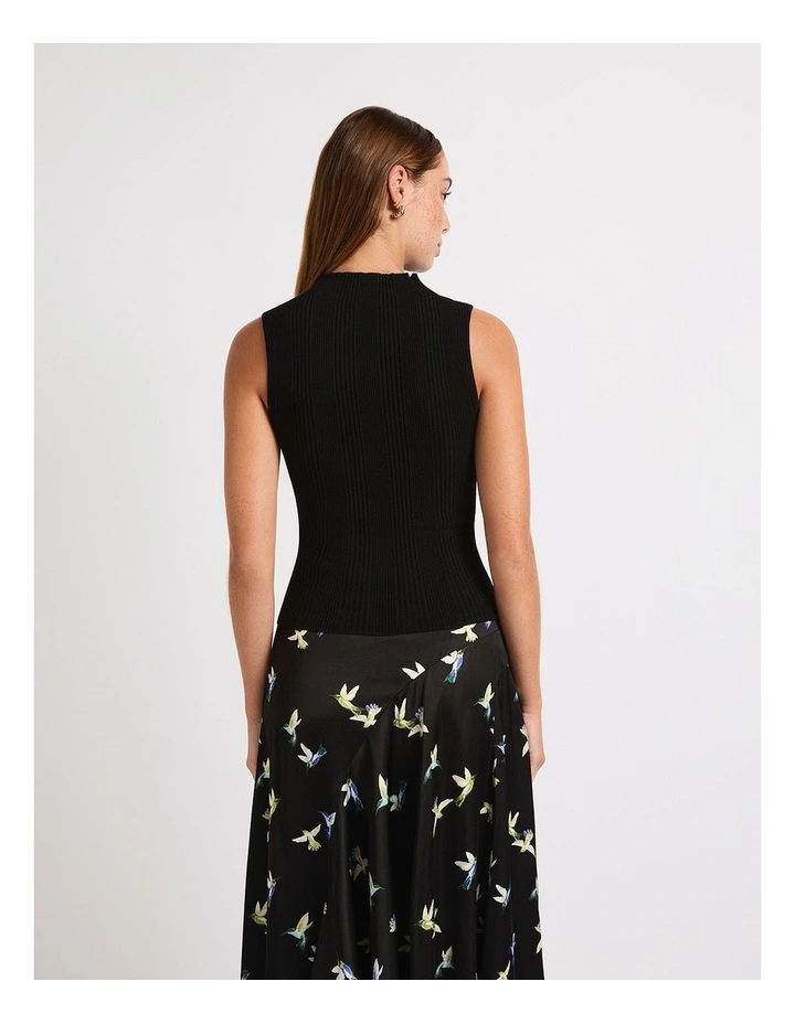 Gwen Knit Tank in Black image 3