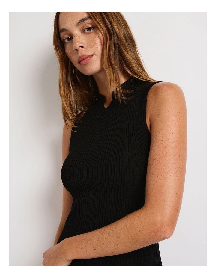 Gwen Knit Tank in Black image 4