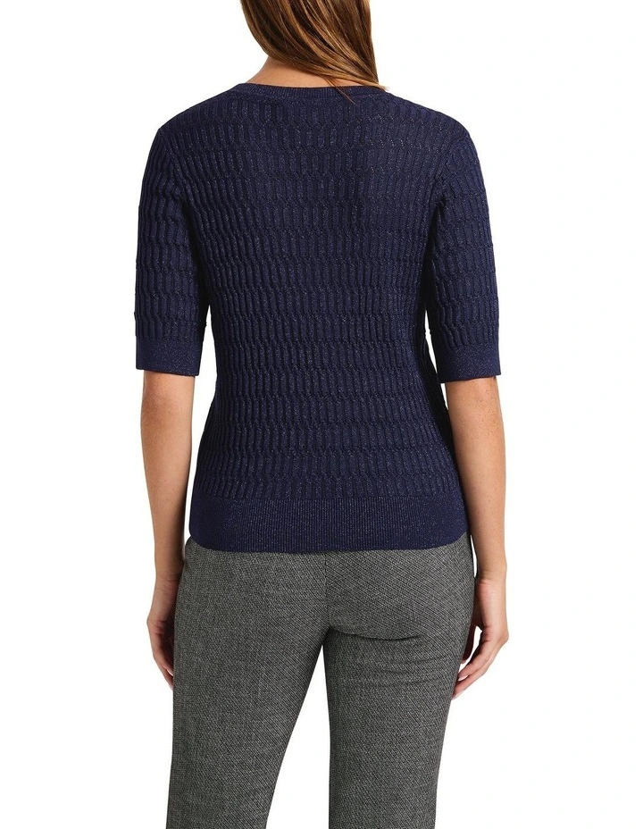 Soul Shimmer Knit in Navy Sparkle image 2