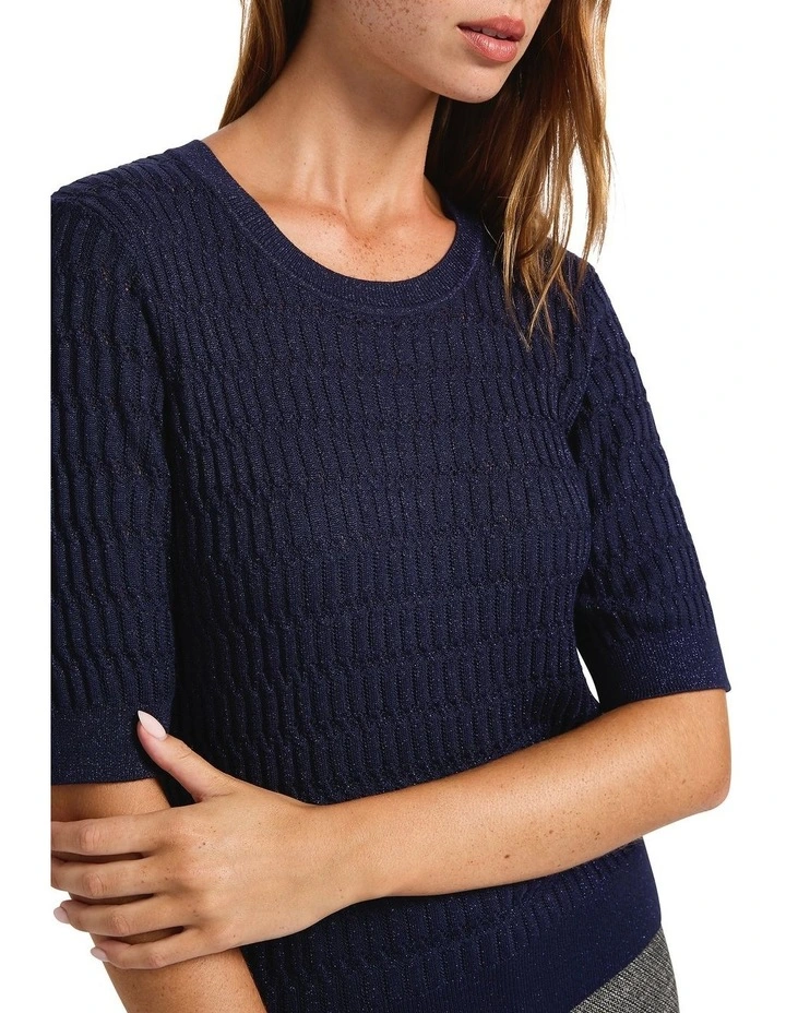 Soul Shimmer Knit in Navy Sparkle image 3