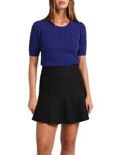 Speckle Love Cotton Knit in Bayview Blue