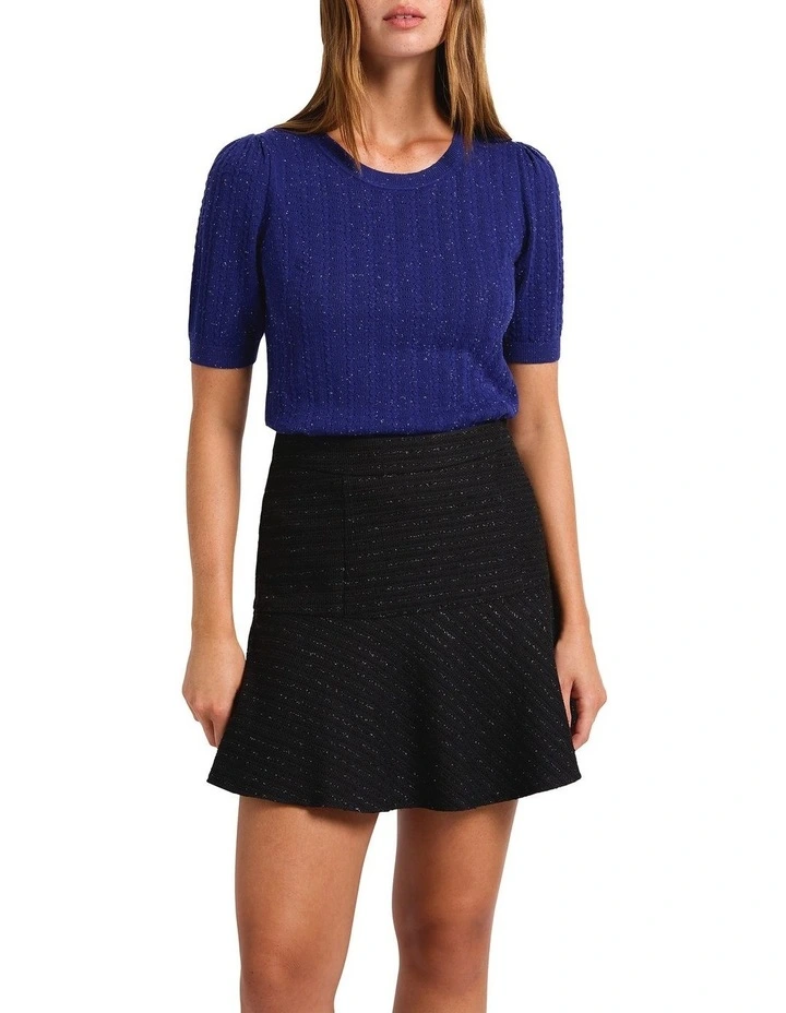 Speckle Love Cotton Knit in Bayview Blue image 1