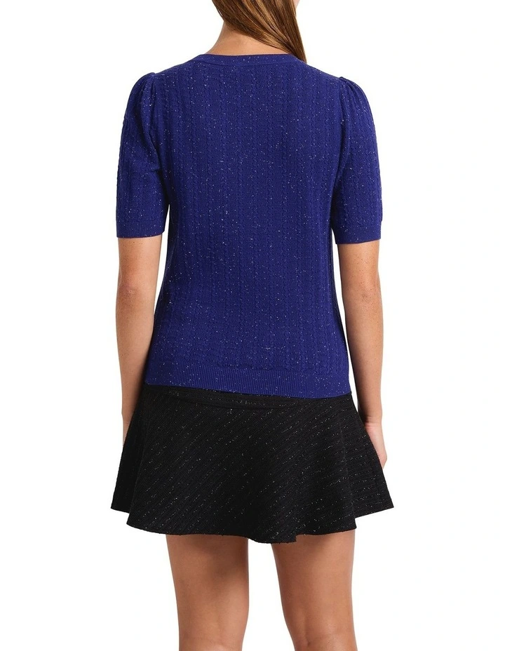 Speckle Love Cotton Knit in Bayview Blue image 2
