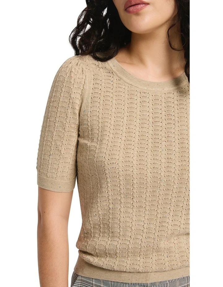 Speckle Love Cotton Knit in Treehouse image 3