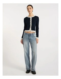 Callback Csc Cardigan in Navy/Ivory