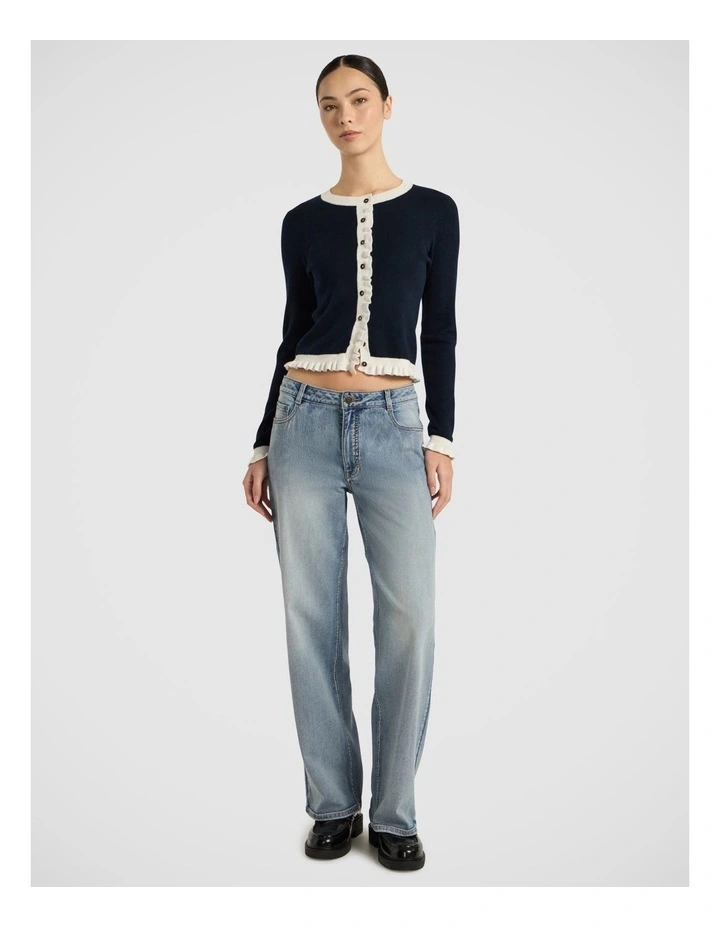 Callback Csc Cardigan in Navy/Ivory image 1