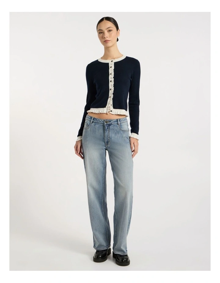 Callback Csc Cardigan in Navy/Ivory image 2