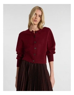 Vacation Cardigan in Ruby Port