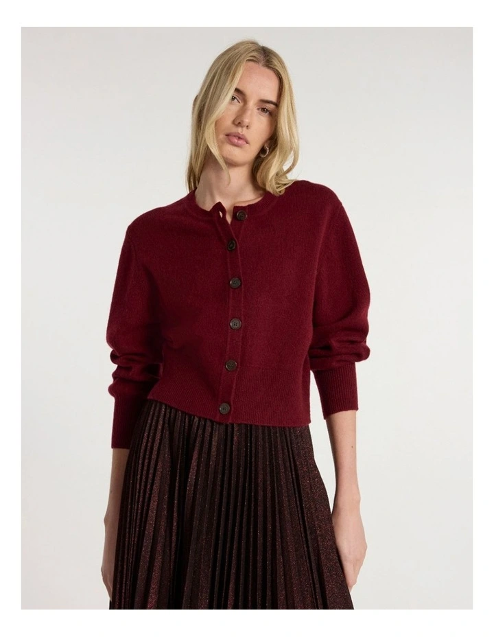 Vacation Cardigan in Ruby Port image 2