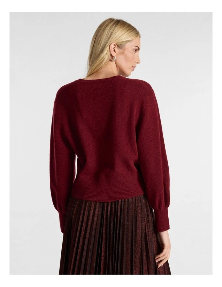 Vacation Cardigan in Ruby Port image 3