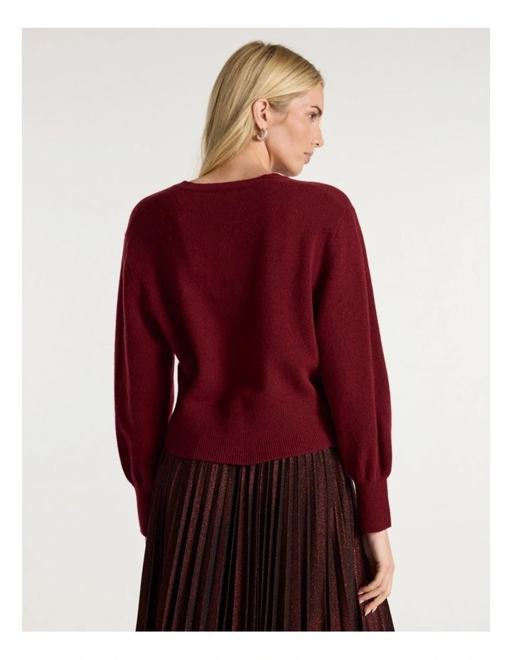 Vacation Cardigan in Ruby Port image 5