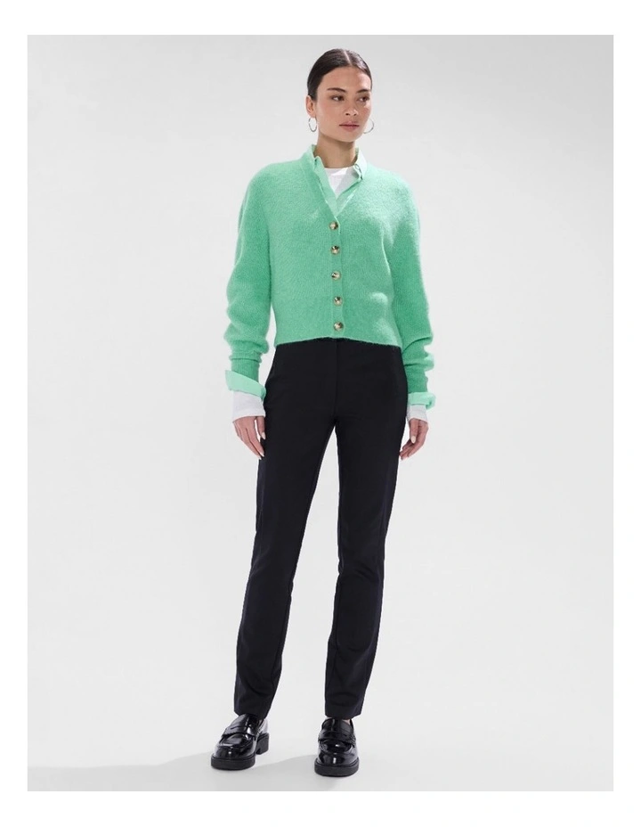 Carey Wool Blend Cardigan in Apple Green image 2