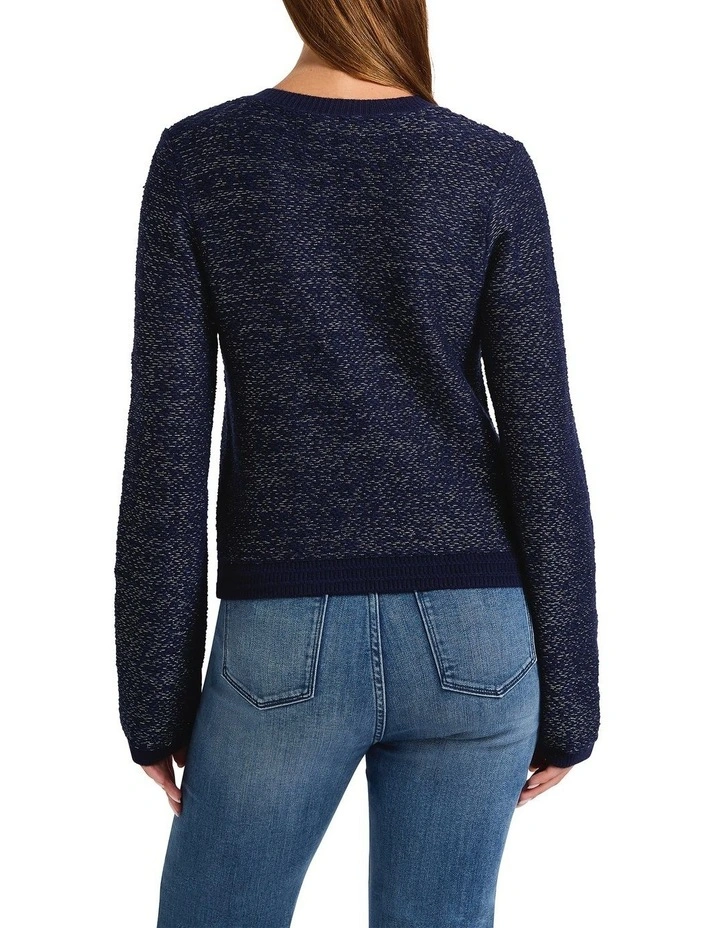 Work It Cardigan in Navy Sparkle image 2