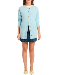 Girl, So Cozy Cardigan in Baby Blue