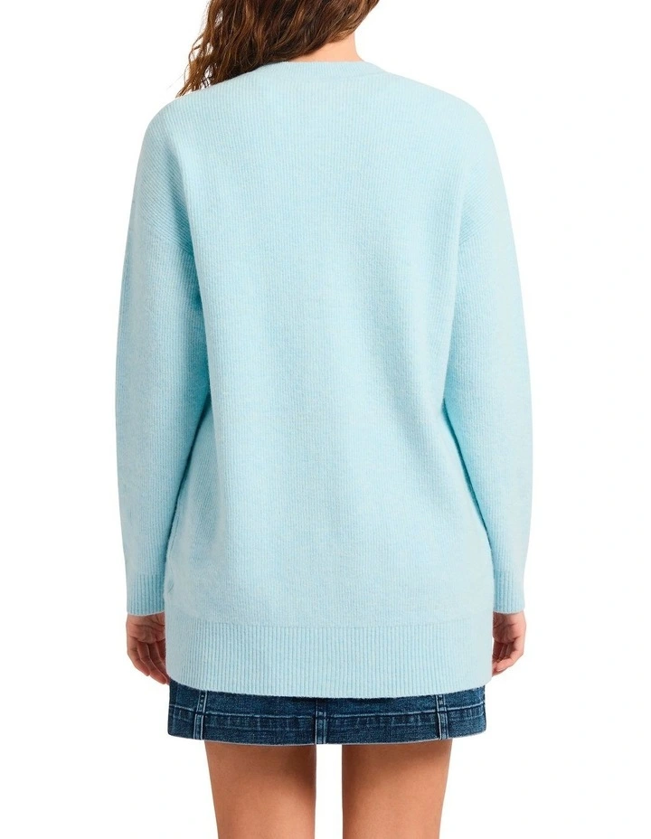 Girl, So Cozy Cardigan in Baby Blue image 2