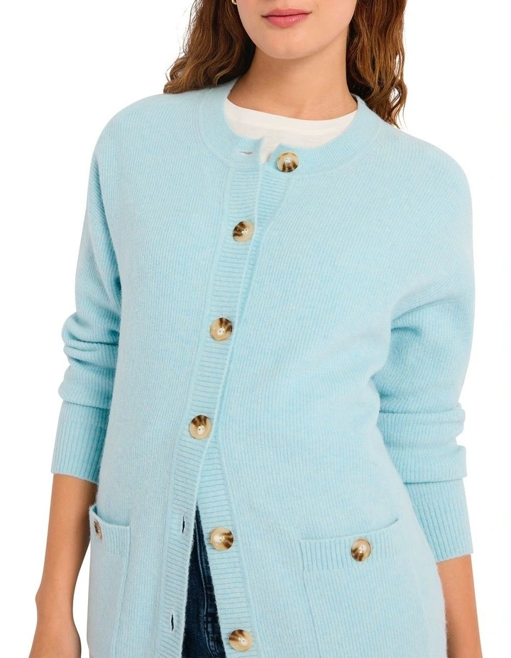 Girl, So Cozy Cardigan in Baby Blue image 4