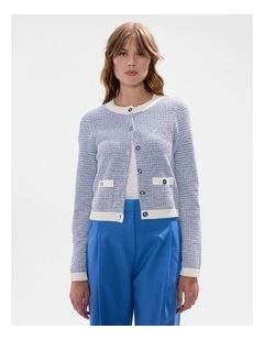 Crown Of Midnight Cardigan in Blue Multi