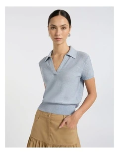 Corey Sequin Polo in Arctic Blue