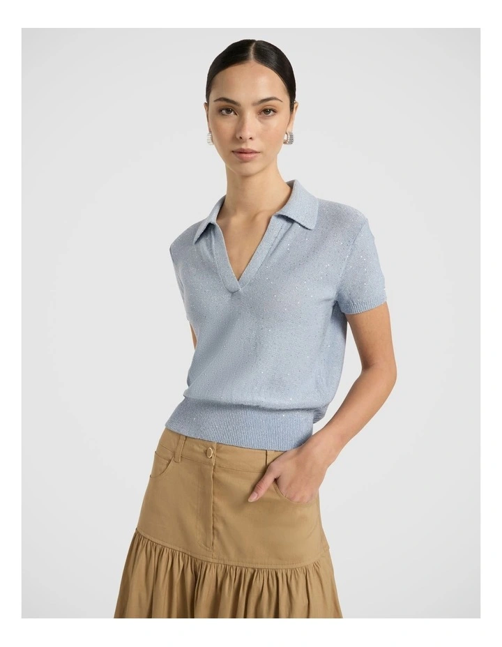Corey Sequin Polo in Arctic Blue image 2
