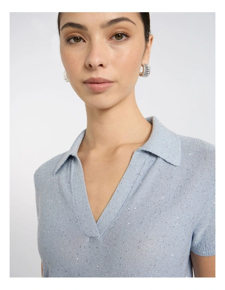 Corey Sequin Polo in Arctic Blue image 3