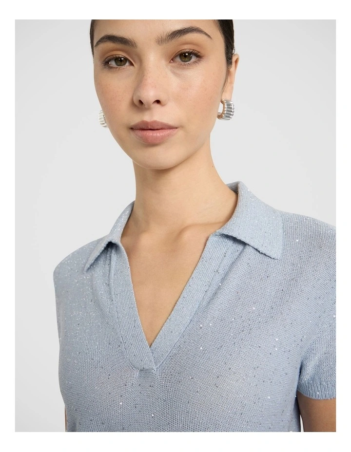 Corey Sequin Polo in Arctic Blue image 3