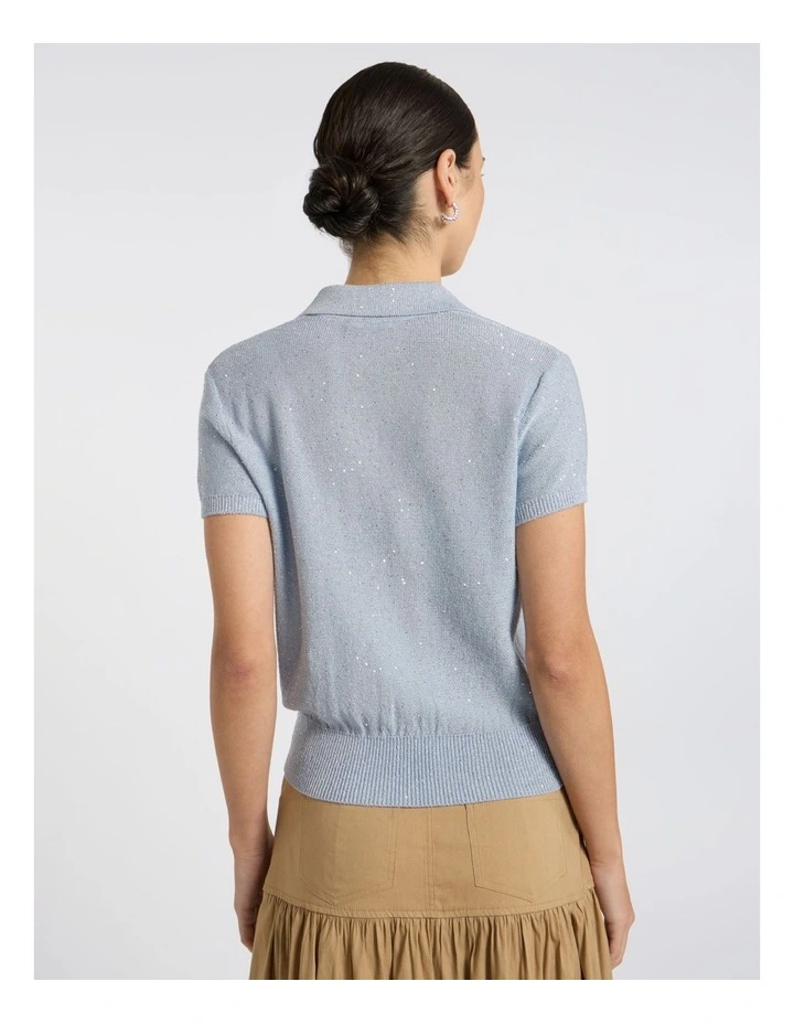 Corey Sequin Polo in Arctic Blue image 4
